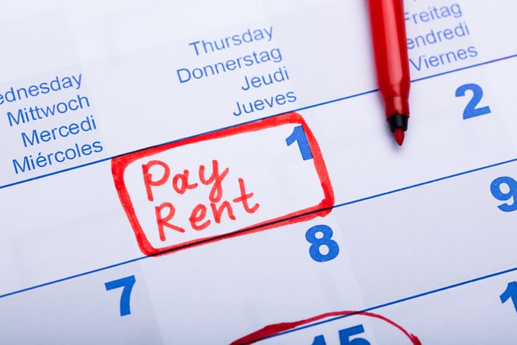 Pay Rent Note Made Using Red Marker